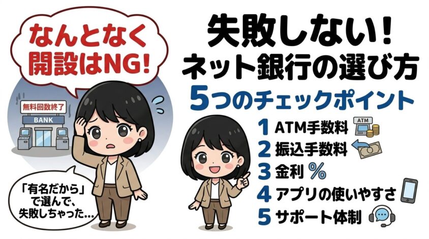 初心者がネット銀行選びで失敗しないための5つのチェックポイント