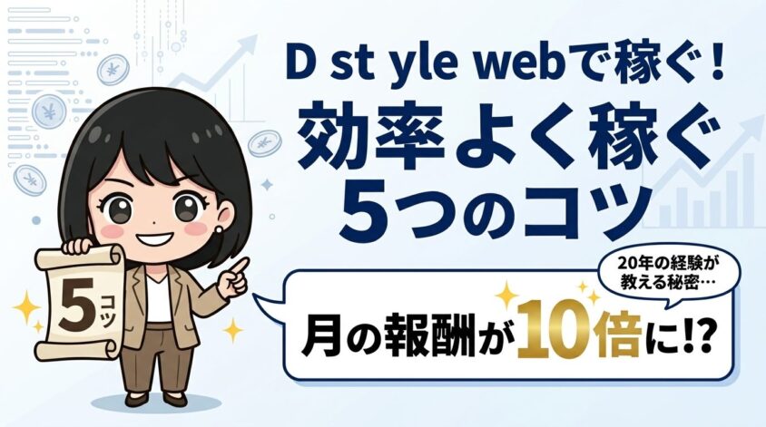D style webで効率よく稼ぐための5つのコツ