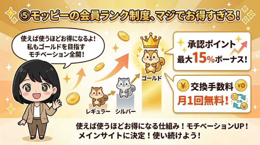 会員ランク制度でボーナスポイント
