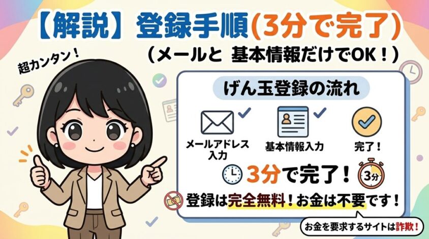 げん玉登録手順