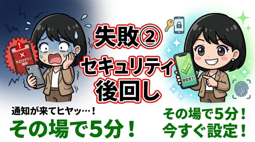 失敗② セキュリティ設定を後回しにする