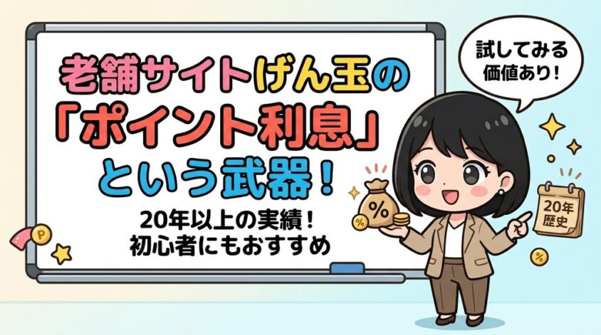 げん玉最大の特徴「ポイント利息」