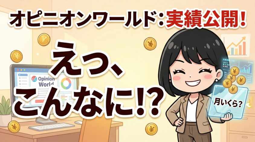 オピニオンワールドで月いくら稼げる