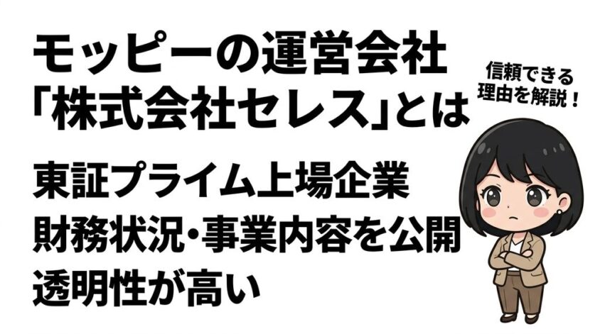 モッピーの運営会社「株式会社セレス」とは