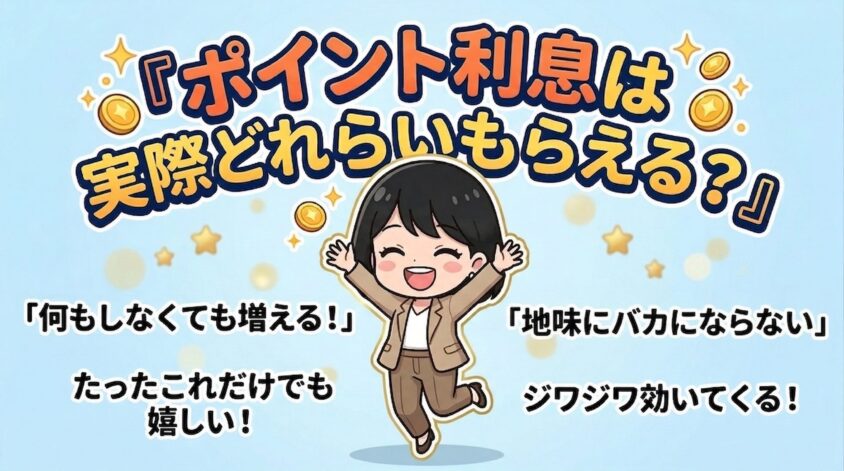 ポイント利息はどれくらいもらえる