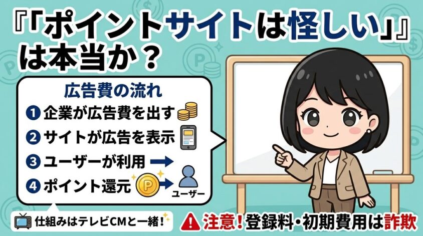 ポイントサイトは怪しい