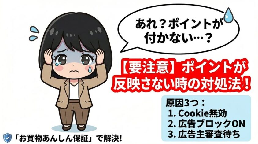 ポイントが反映されない