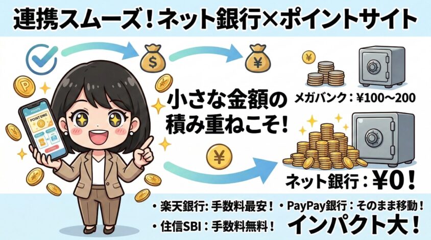 ポイントサイトとの連携がスムーズ