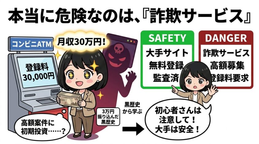 本当に危険なのは「大手サイト」ではなく「詐欺サービス」