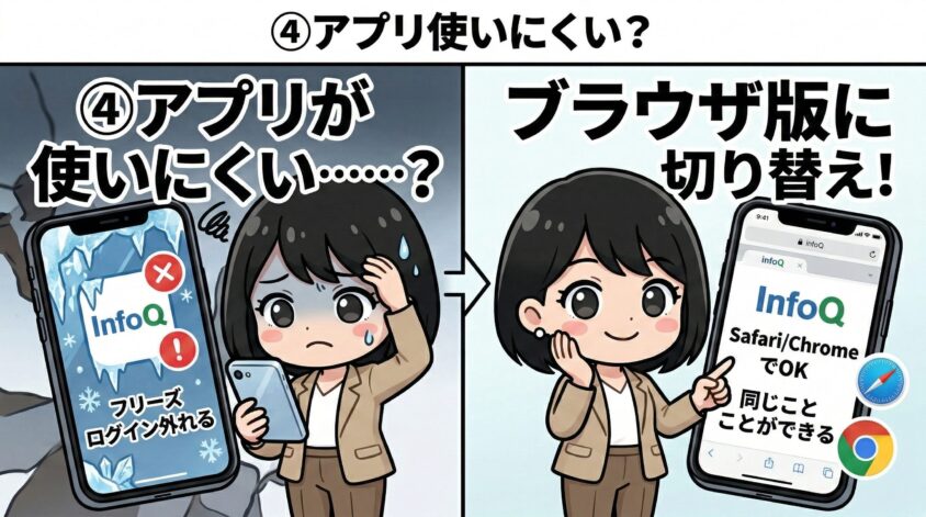 アプリ使いにくい