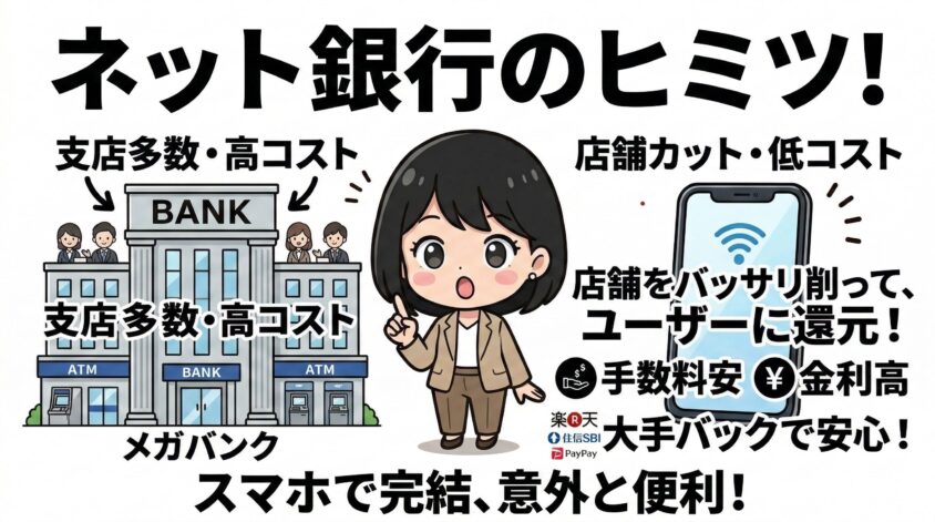 ネット銀行とは?メガバンクとの違い