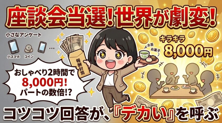 座談会(グループインタビュー)に当選したら一気に世界が変わる