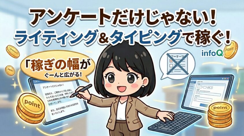 ライティング案件・タイピング案件で「アンケート以外」でも稼げる