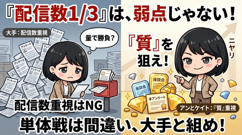 配信数が大手の1/3