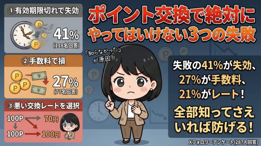 ポイント交換で絶対にやってはいけない3つの失敗