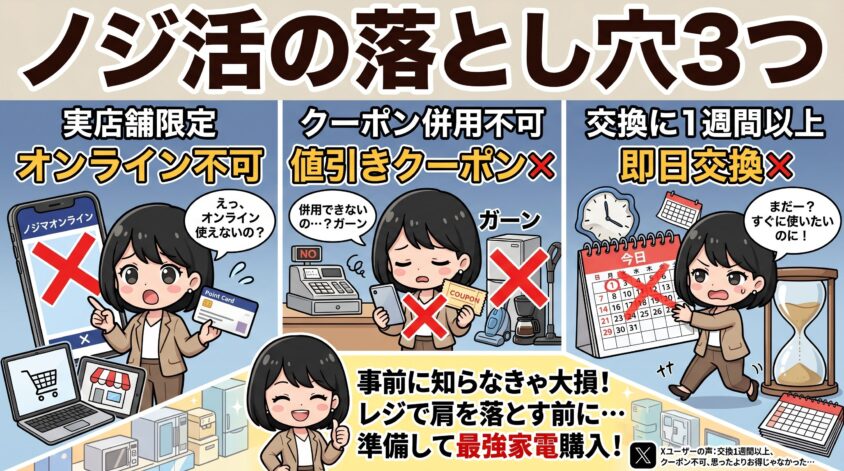 ノジ活の落とし穴3つ