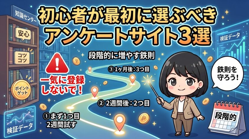 初心者が最初に選ぶべきアンケートサイト3選