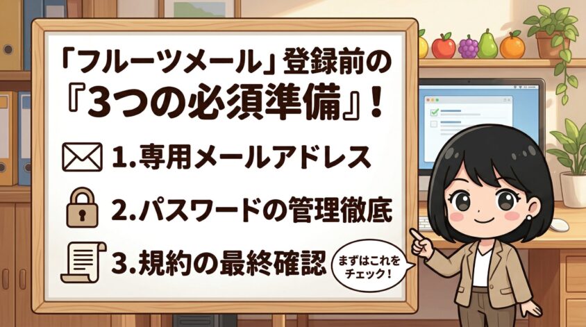 フルーツメールに登録する前にやるべき3つの準備