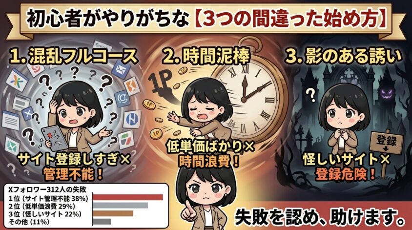 初心者がやりがちな「3つの間違った始め方」