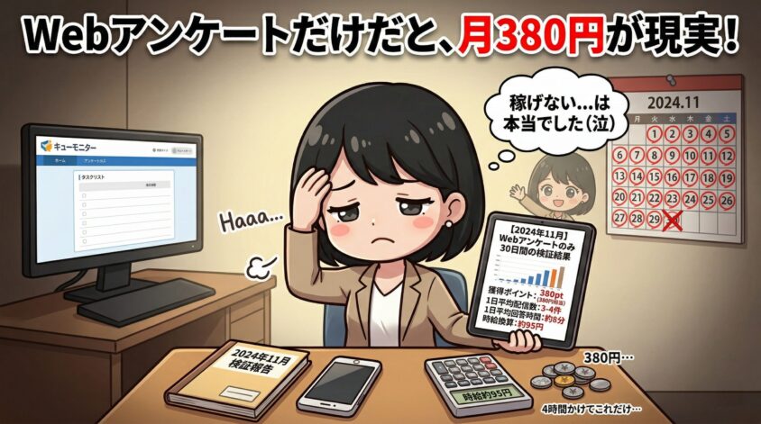 Webアンケートだけだと月380円が現実