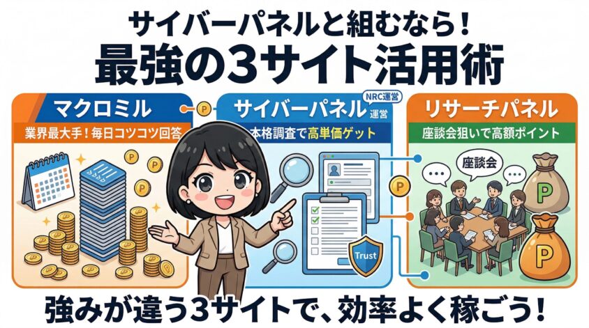 サイバーパネルと相性のいいアンケートサイト