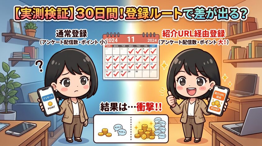 通常登録 vs 紹介URL経由登録