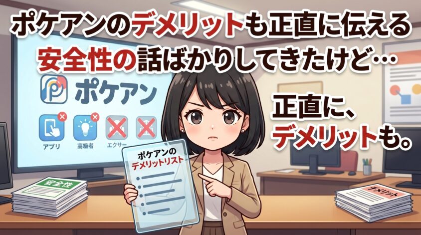 ポケアンのデメリット