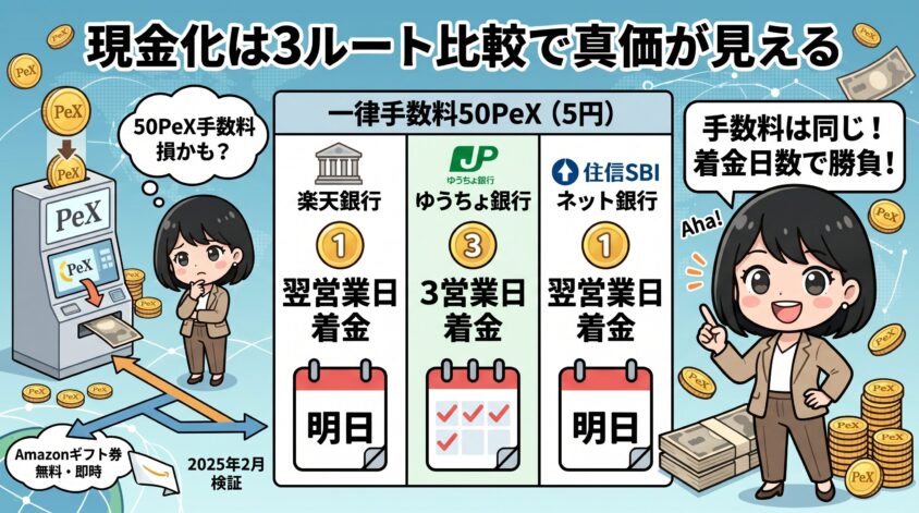 現金化は3ルート比較で真価が見える