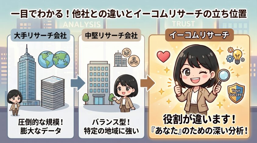 イーコムリサーチの立ち位置