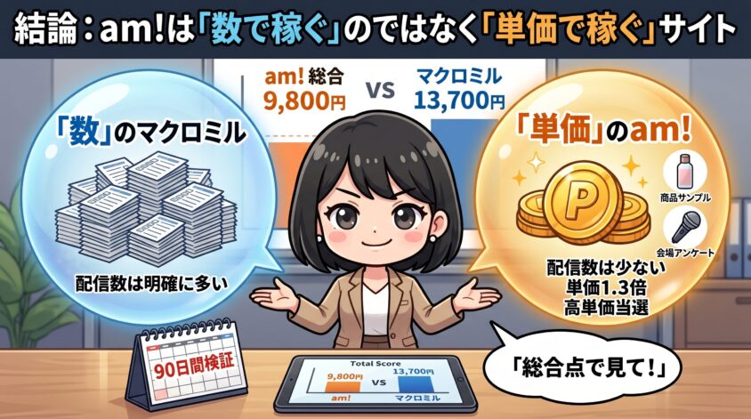 am!は「単価で稼ぐサイト