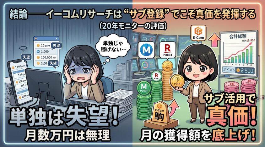 イーコムリサーチは"サブ登録"でこそ真価を発揮する