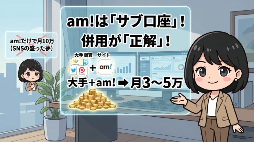 amと大手アンケートサイトの正しい使い分け戦略