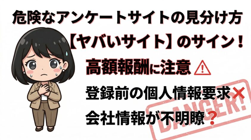 危険なアンケートモニターサイトの特徴と見分け方