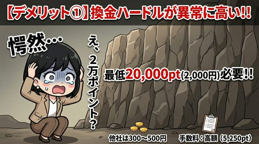 ポイント換金のハードルが異常に高い