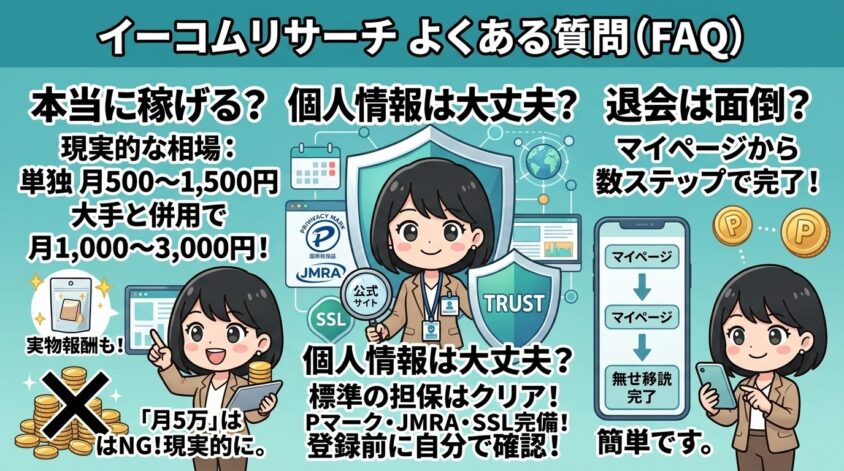 イーコムリサーチに関するよくある質問