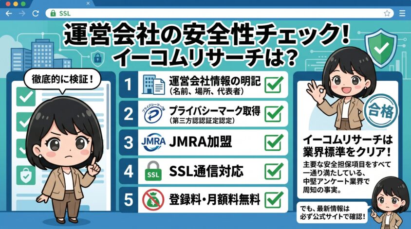 運営会社の情報と安全性の担保