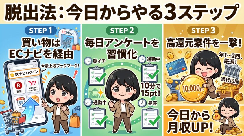 今日からやる3ステップ