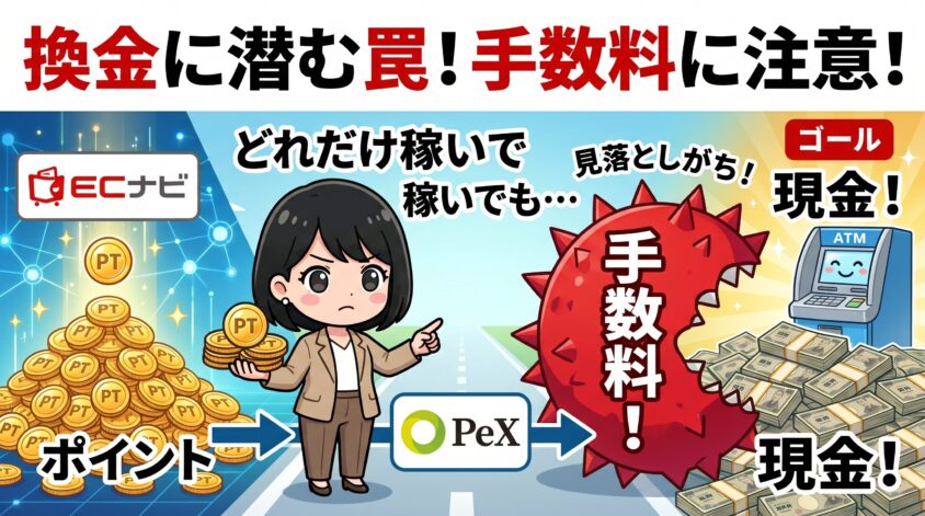 PeX換金と手数料の注意点