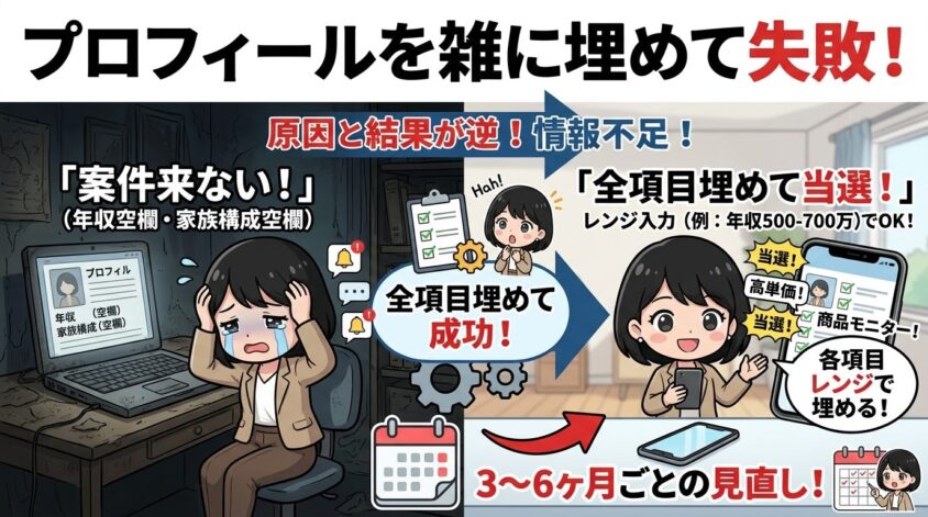 プロフィールを雑に埋めて高単価案件が来ない