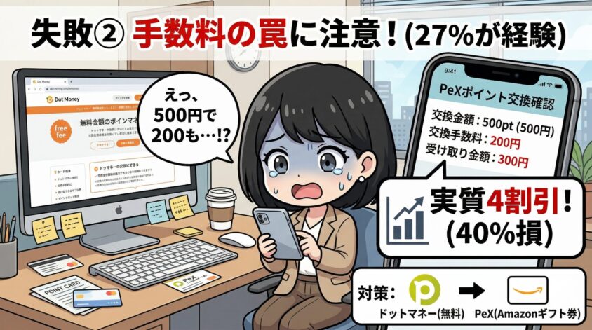 交換手数料を考えずに損をする