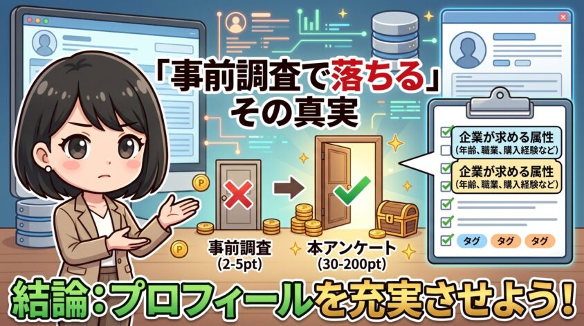 事前調査で落ちる