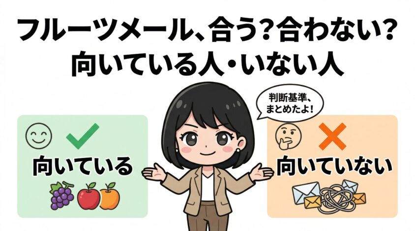 フルーツメールは「こんな人」に向いている・向いていない