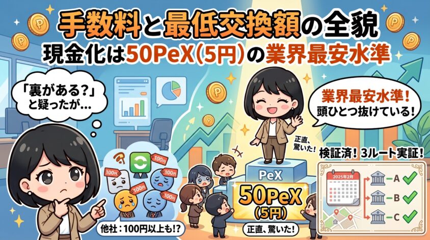 手数料と最低交換額