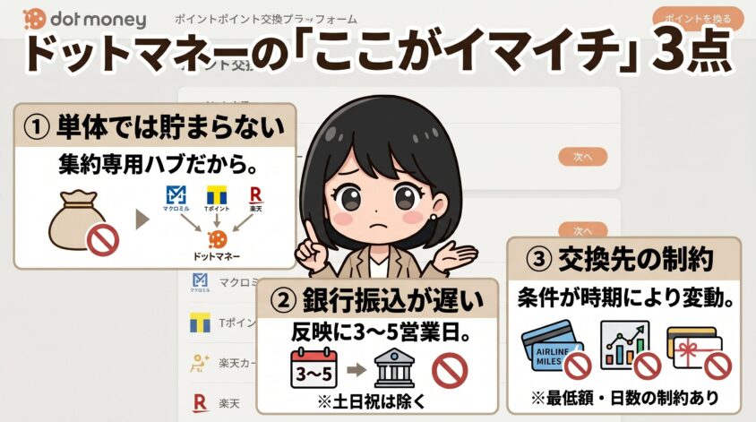 ドットマネー デメリット