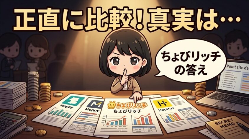 他のポイントサイトと比較してちょびリッチはどうなのか