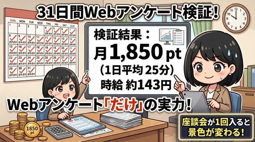 Webアンケートだけで月いくら？