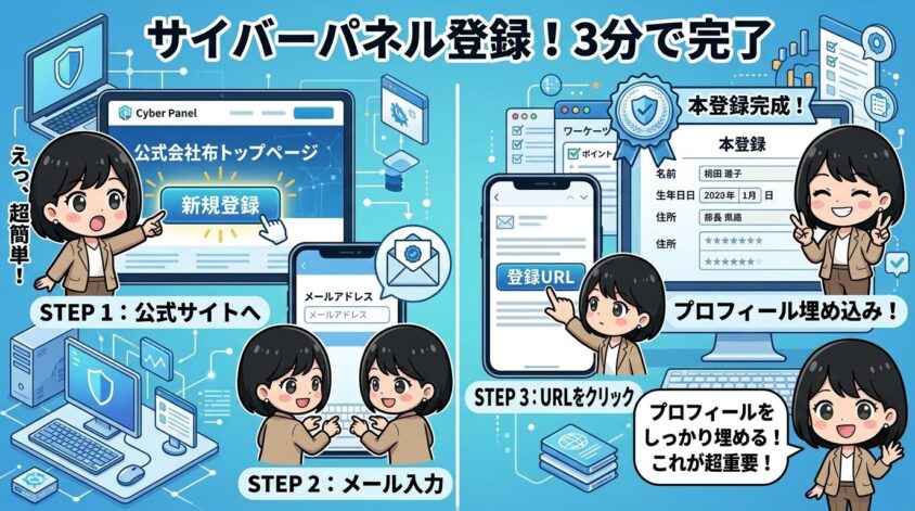 サイバーパネルの登録方法