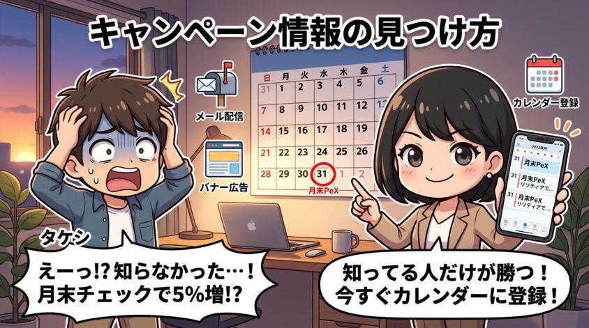 キャンペーン情報の見つけ方