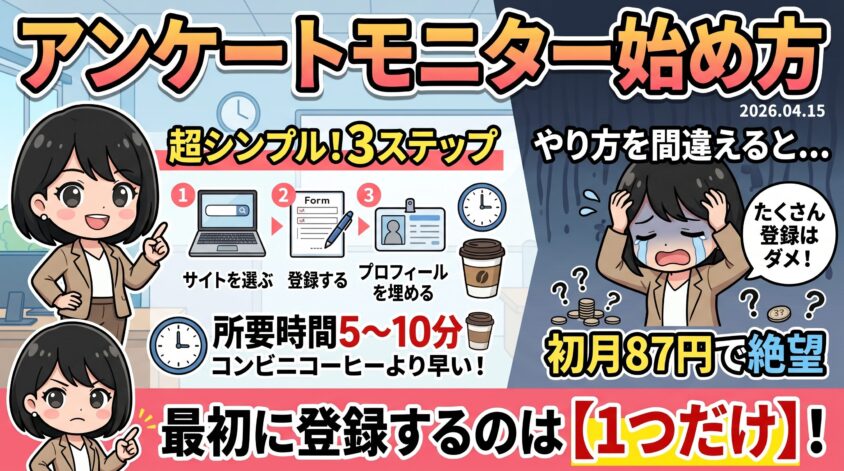 アンケートモニター 始め方