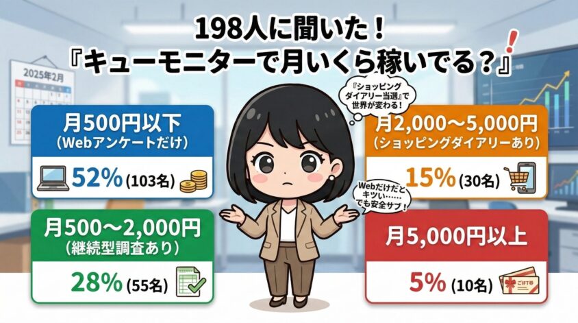 キューモニターで月いくら稼いでる?